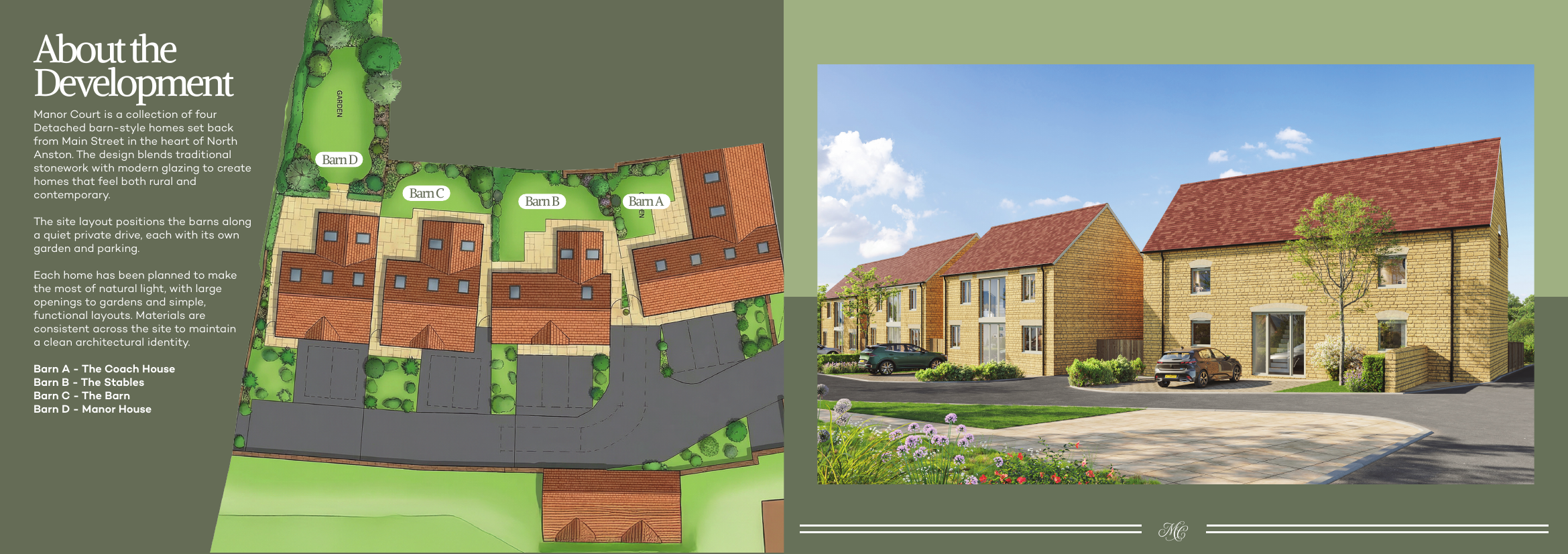 Manor Court site layout and architectural CGI